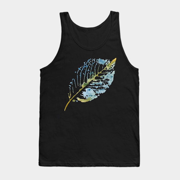 Watercolor autumn leaf Tank Top by meheva